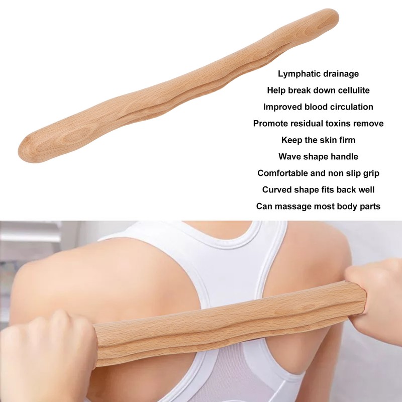 Body Lymphatic Massage Stick Relaxing Handheld Scraping Massage Stick for