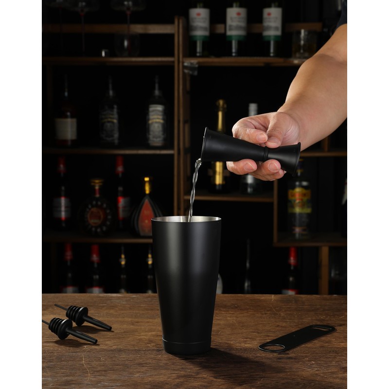 Cocktail Shaker Set - 13-Piece Bar Accessories Kit w/Weighted Boston