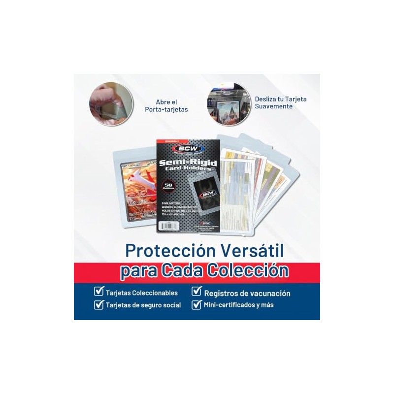 Bcw 1-sr1 Semi-rigid Card Holder - #1