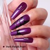 Imtiti Glitter Gel Nail Polish, Dark Purple Pearl Glitter Nail