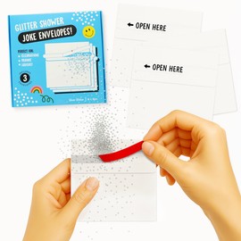 Glitter Shower Envelope – 3pcs Glitter Prank Package - Surprise Envelope for Birthday, Anniversary, All Occassions for Women, Men –16 X 16 cm by Central23