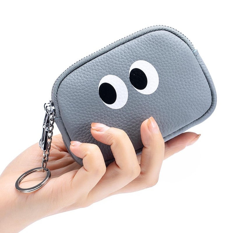 Genuine Leather Mini Coin Case, Women's, Cute Wallet, Compact Coin