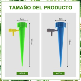 Riego Automatico, Sistema de Riego para jardin de Plantas. 12 PCS Dispositivos con Control de Válvula, para Interiores y Exteriores, Macetas de Oficina, Jardinería (12)