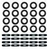 20PCS Olive Shape Plastic Buttons 20PCS Plastic O Rings Olive