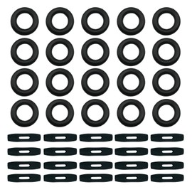 20PCS Olive Shape Plastic Buttons 20PCS Plastic O Rings Olive Shaped Buckle 1 Hole Ring Circle Hook Fixing Tent Flaps Connecting Tent Layers Sewing DIY Craft Tool