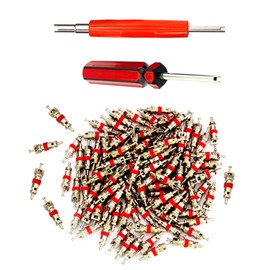 Z&D Valve Core Remover with 100 Pcs Car Truck Replacement Tire Tyre Valve Stem Core Dual Single Head Valve Core Remover Tire Repair Tool Set (Tire Repair Tool Set)