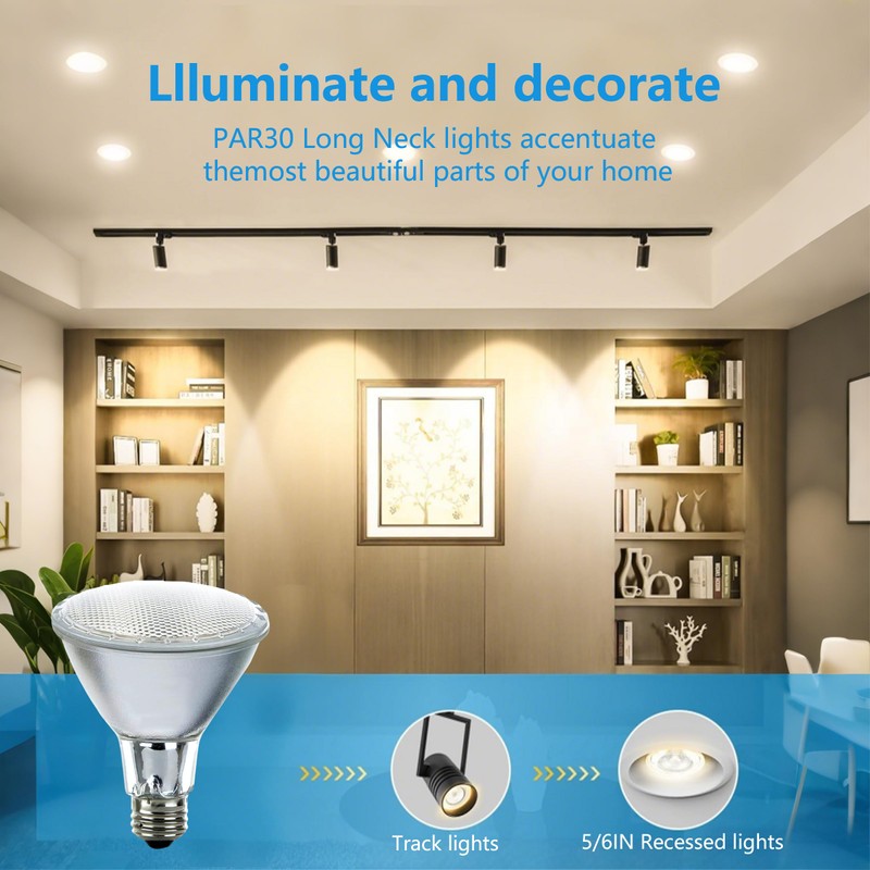 MISDOOD PAR30 Long Neck Halogen Flood Light Bulbs, 120V 39W