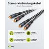 Goobay 50120 Stereo RCA cable 2x RCA, Double Shielded, Black,