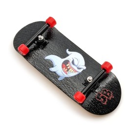SPITBOARDS 34 mm x 96 mm Pro Fingerboard Set-Up (Complete) | Real Wood Deck | Pro Trucks with Lock Nuts and Pro Bushings | Polyurethane Pro Wheels with Bearings | Ghost 'Boo'