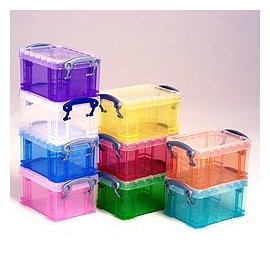 6 x Really Useful Box Aufbewahrungsbox 2,1 Liter inkl. Deckel - transparent