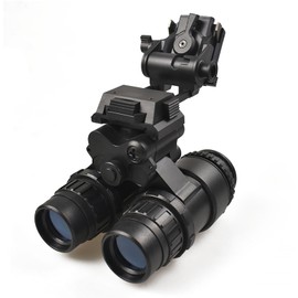 Airsoft Tactical PVS15 Night Vision Goggles Dummy Binoculars with Helmet Mount No Function NVG Model for Tactical Decoration and Props(Black)