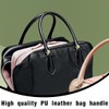 WKRTDY 40 cm leather bag handles, black, sturdy PU leather,