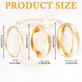 Xheanyu 3 Pack Chunky Gold Bracelet, Wide Wrist Bracelets Stack, Chunky Gold Bangles For Women, Fashion Women Jewellery Gifts For Ladies Friend Couple Girls Mothers Bestie