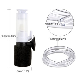 WEAVERBIRD Aquarium Filter Ultra Quiet Air Pump Filter 3-in-1 Filter System Biochemical Sponge Filter for Small Fish Aquarium