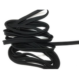Cord-edge -Piping Trim BLACK weave -Lip Cord for Clothing Pillows, Lamps, Draperies 5 Yards Pi-129/108