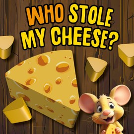 WHO STOLE MY CHEESE? New for 2025! Think 'Traitors' for kids! A party board game for BIG EARED detectives 4-8 player, ages 5 to adult - Are you an innocent mouse? or PINKY the cheese snatching thief?