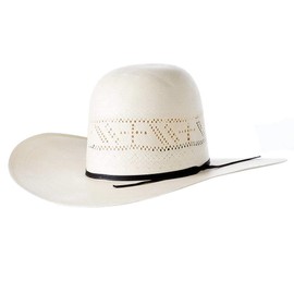 RODEO KING Mens RK209 RK Cross Open Crown 4 1/2` Brim Straw Cowboy Hat 71/4 Ivory