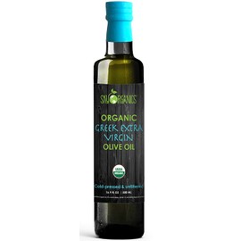 Sky Organics USDA Organic Extra Virgin Olive Oil- 100% Pure Greek Cold Pressed Unfiltered Non-GMO EVOO- For Cooking Baking - Hair & Skin Moisturizing, 16.9 oz