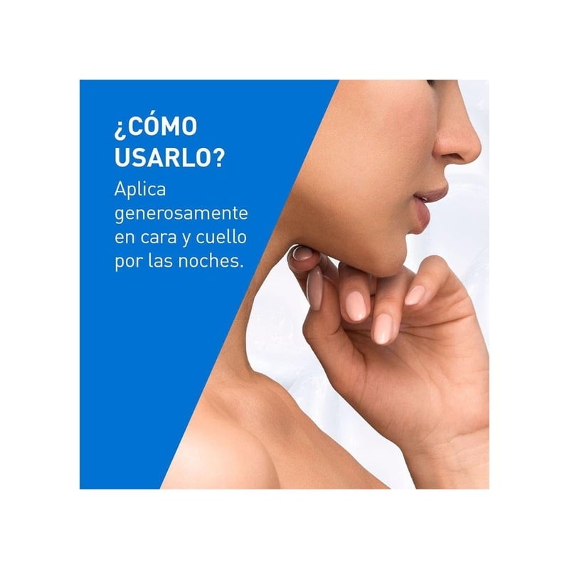 Loción Hidratante Facial de Noche CeraVe Piel normal a Seca