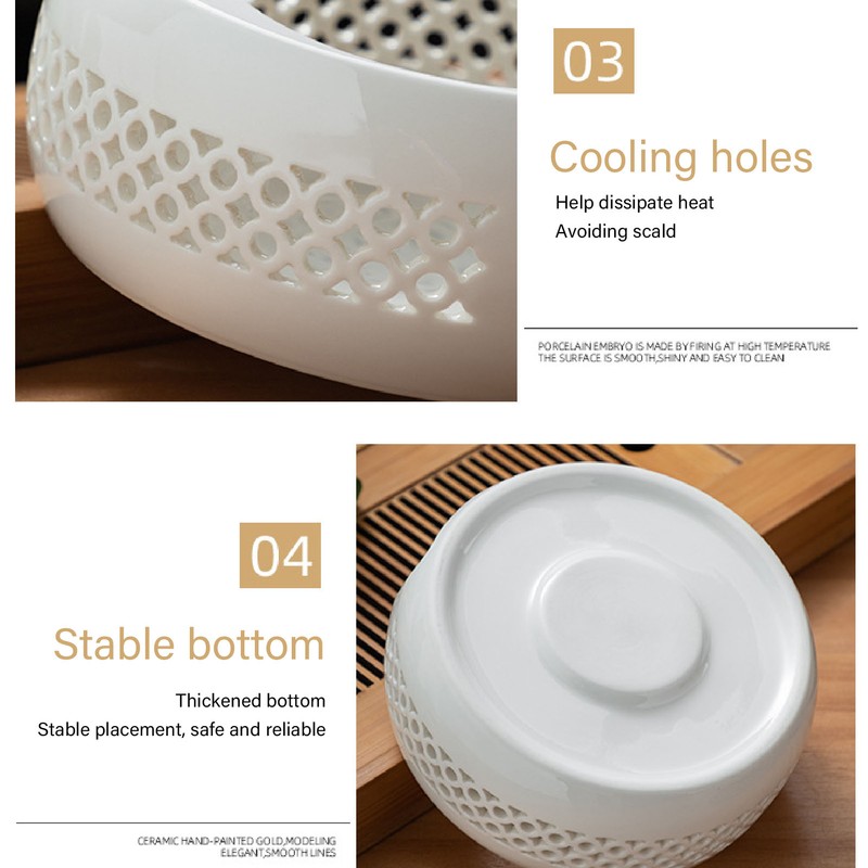 Ceramic Teapot Warmer Hollowed Pad Concave Bottom Practical Multifunction Teapot