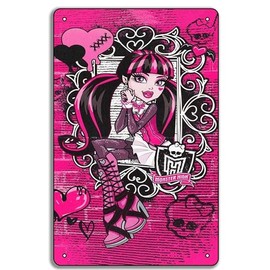DRACLURA Monster High collage Poster Funny Metal Tin Sign 8 x 12 Inches Decor Art