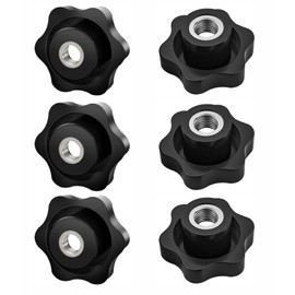 MAJOYLIFE 6 Stück Sterngriffmutter M8,Rändelmutter Äußerer Durchmesser 48mm,Flügelmuttern für Die Mechanische Industrie,Möbel,Werkzeugmaschinen,Elektronische Geräte,Fitnessgeräte