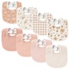 Konssy Muslin Baby Bibs 8 Pack Baby Bandana Drool Bibs