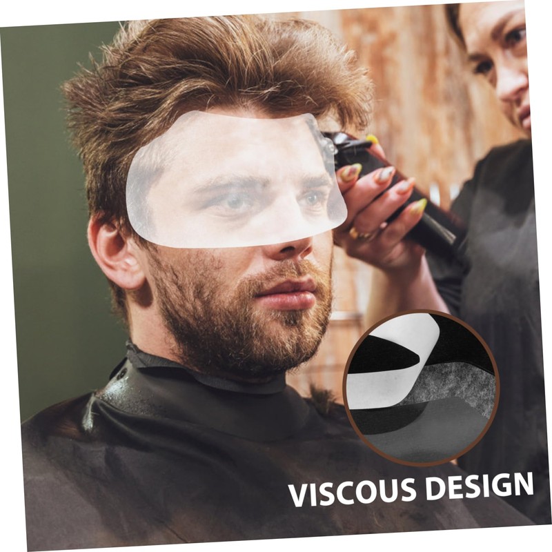 Minkissy 50pcs Hair Cutting Eye Shields Masks Soft and Comfortable