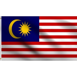 DMSE Malaysia Flag 3X5Ft Foot 100% Polyester 100D Flag