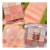 Paleta De Sombras 9 Colores Transparente Con Brillo Intenso