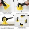 QWORK Tile Leveling System Kit, 100 Pcs Reusable Levelers, Floor