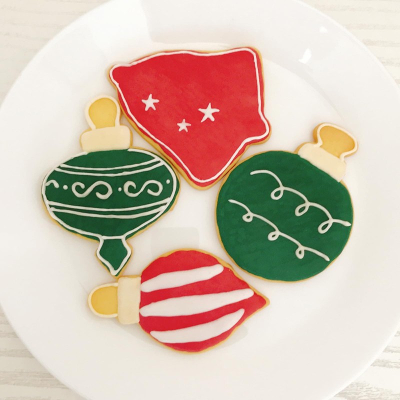 Cookie Cutters 4 PCS, Christmas Ornaments Cookie Cutters, 4'' to