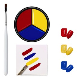 3 Colors 0.5oz Gel Nail Polish with Nail Brush Set,Solid Nail Glue Gel Red Yellow Blue Gel Polish,Neon Gel Nail Polish Set Multiple Gel Nail Polish Colors for Nail Art,DIY at Salon Manicure or Home