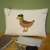 'Duck Wearing Sunglasses' Canvas Clutch Bag/Accessory Case (CL00037994)