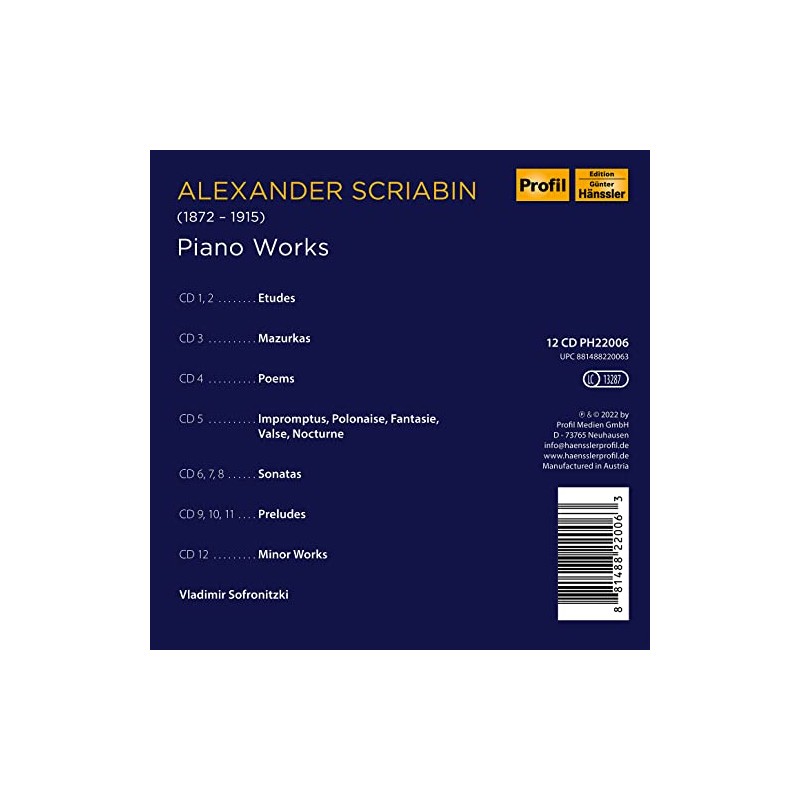 Alexander Nikolayevich Scriabin 150th Anniversary