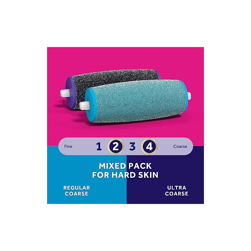Amopé Pedi Perfect Foot File Replacement Roller Heads with Diamond