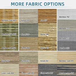 SmartWings Fabric Sample for Motorized Natural Woven Wood Shades Work with Matter Thread Homekit Z-Wave Alexa Google, Electric Auto Roman Blinds for Smart Home/Office, Various Materials, Multi Color