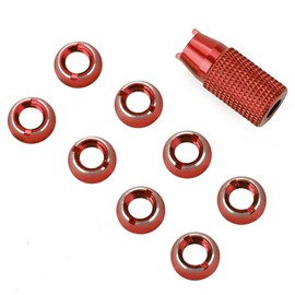 Metal Switch Nut Wrench Radio Control Controller Upgrade Part Set for Futaba JR (Red)