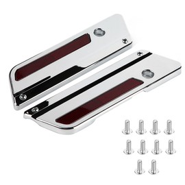 2 pcs Motorcycle Saddlebag Latch Cover Reflectors for Glide Touring 1994-2017