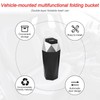 OBLLAR Car Trash Can with Lid,Diamond Design Small Automatic Portable