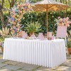 White Polyester Table Cloths for Rectangle 4 Foot Tables, 1
