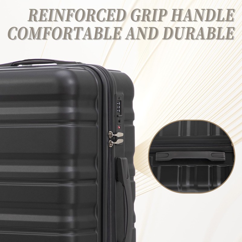 Merax 3-Piece ABS Hardshell Luggage Sets – Lightweight, Tough &