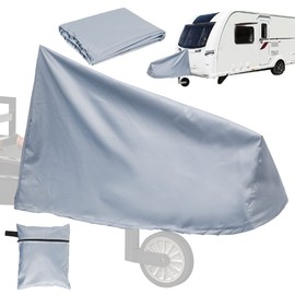 Ihvewuo Caravan Hitch Cover Universal Trailer Jack Cover Waterproof Dust-Proof Tow Hitch Protection Cover Breathable Heavy-Duty Tow Hitch Cover for Caravans Motorhomes Trailer(Grey)