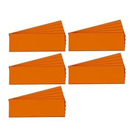 Magna Visual 1" x 3" Orange Pre-Cut Write On Wipe Off Magnetic Strips 25 Pack