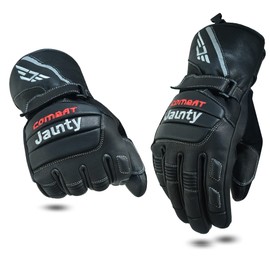 JAUNTY Winter Motorcycle Gloves for Men and Women Bike Gloves Rubber Padded Knuckle Protection Touchscreen Warm Thinsulate Waterproof Anti Slip Riding ATV BMX Motocross Racing Gloves