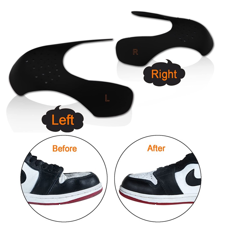6 Pairs Shoe Crease Protector, Trimmable Crease Guards with Breathable