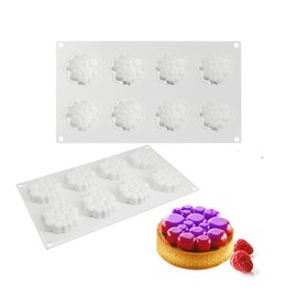 Silicone Mold for Baking Cakes,Soap Molds,Flower Shape Silicone Molds for Homemade French Dessert Mold for Pastry Chocolate,Jelly Chocolate Mold ＆ Ice Cube Tray (D_ Round Clouds Shape)