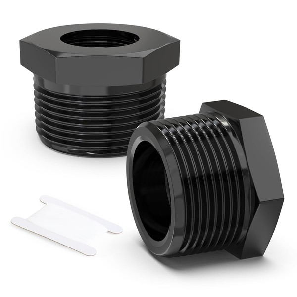 GASHER 2Pcs Aluminum Hex Bushing 3/4" NPT Male x 1/4"