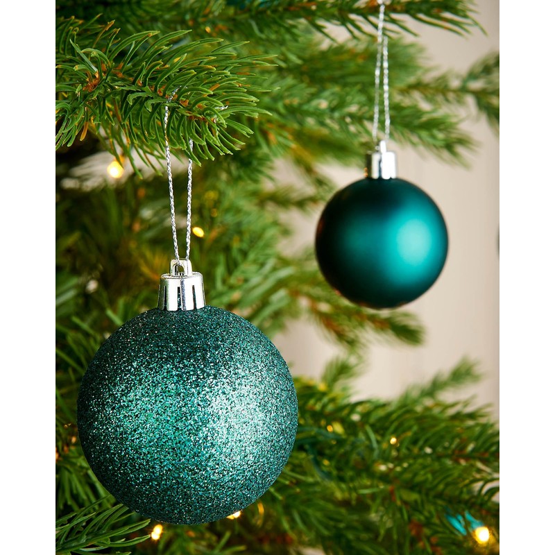Teal Shatterproof Bauble, 50 Pack
