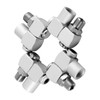 4pcs/Set Aluminum 1/4" Universal 360 Swivel Air Hose Connector Adapter